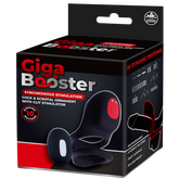 Giga Booster Cock & Scrotal Ring With Clit Stimulator Black Vibrating Cock Rings